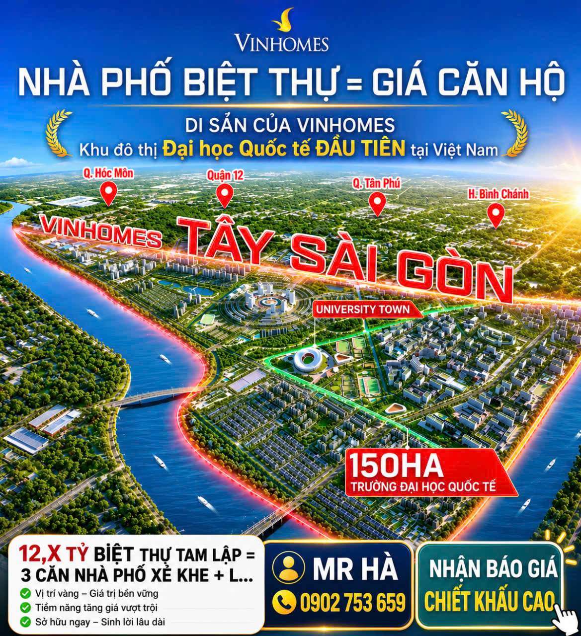 HOT VINHOMES HÓC MÔN: QUỸ ĐỘC QUYỀN 3 CĂN NHÀ PHỐ XẺ KHE + LIỀN KỀ GHÉP THỬA THÀNH BIỆT THỰ TAM LẬP