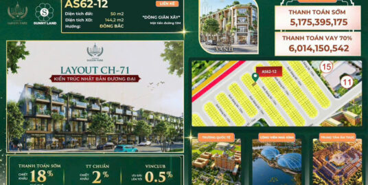Bạn đang muốn Sở hữu vinhoms hóc môn ngay căn Shophouse AS60-50, vị trí đắc địa: