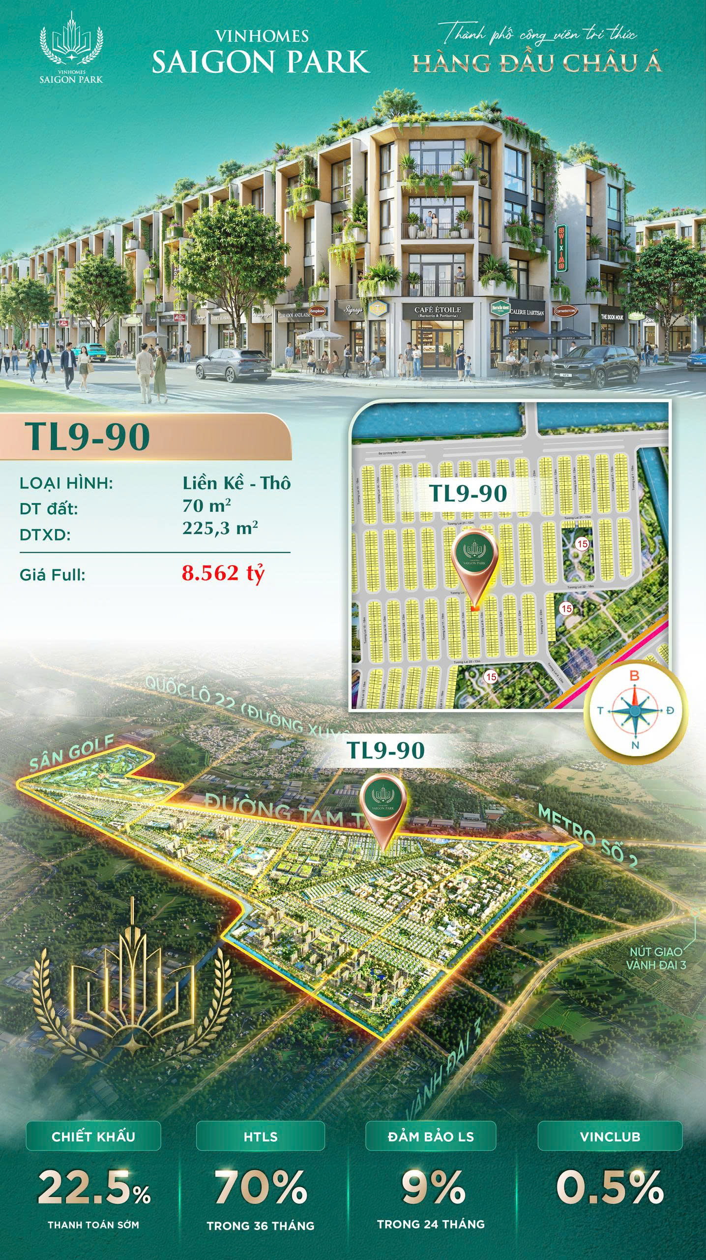 🌿 SỞ HỮU CẶP LIỀN KỀ VÀNG AS48-08 & AS48-10 – CƠ HỘI HIẾM TẠI VINHOMES SAIGON PARK 🌿